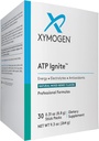 Poudre de boisson énergétique revitalisante XYMOGEN ATP - Supporte le remplacement des électrolytes + la biosynthèse ATP avec des antioxydants, des aminos, des vitamines, des électrolytes + 95 mg de caféine (30 paquets de bâtonnets de baie mélangés)