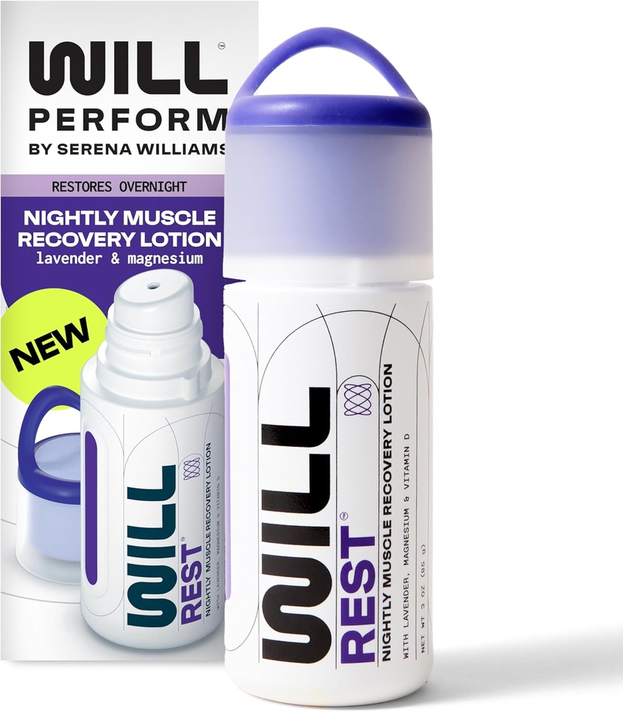 Lavender Oil Magnesium Lotion for Sleep by Serena Williams I Nightly Topical Magnesium Cream for Relaxation I Vitamin D & Geranium Lavender Lotion for Better Sleep & Relief I 3 FL Oz