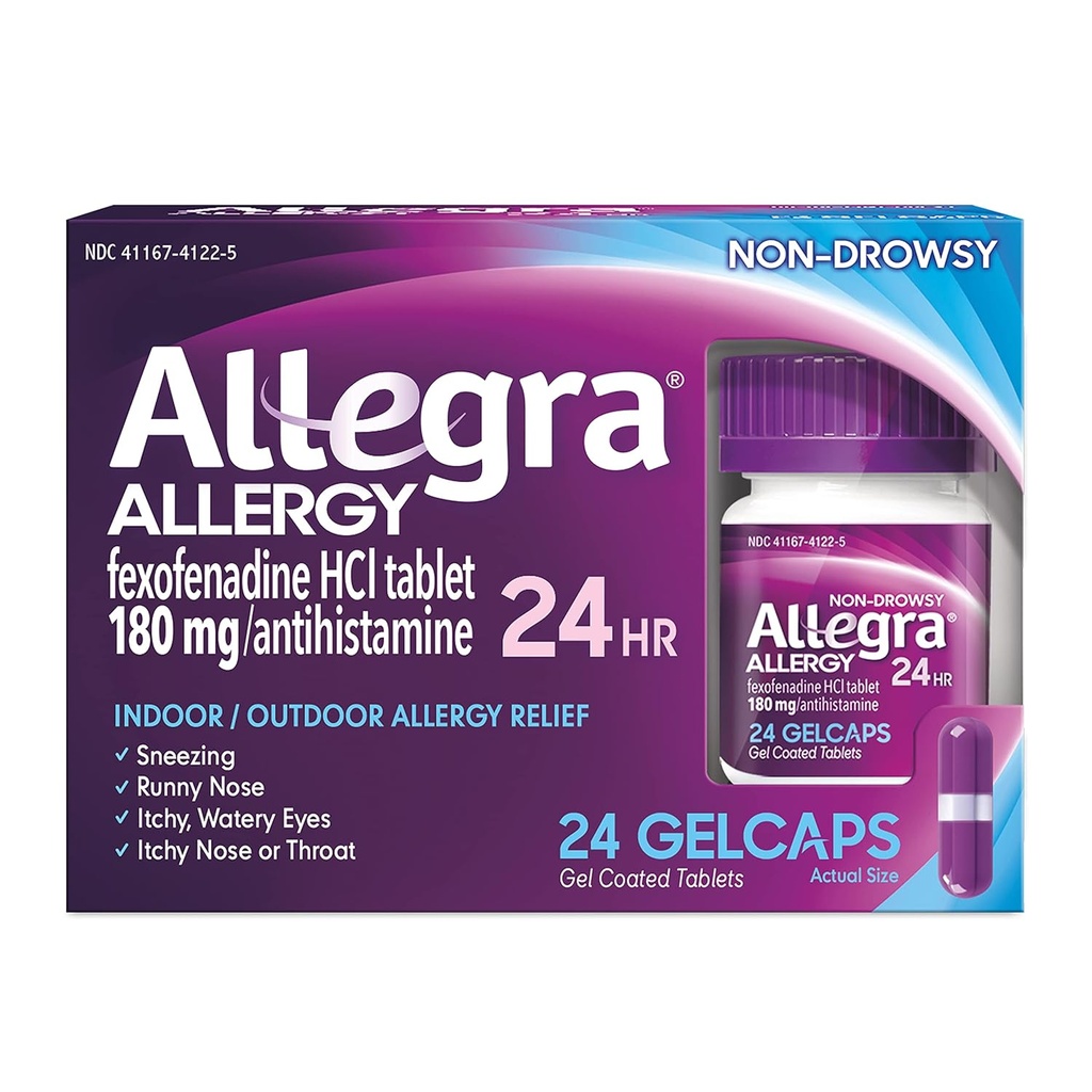 Allegra 24hr Gelcaps Size 24ct Allegra 24hr Gelcaps 24ct