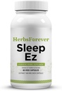 Herbsforever Sleep Ez (Sleep Ease) (Formulation d'herbes ayurvédiques) pour la relaxation de l'esprit, du corps et de l'aide du modèle de sommeil heureux, 60 capsules vege, 800 mg Chaque extrait concentré