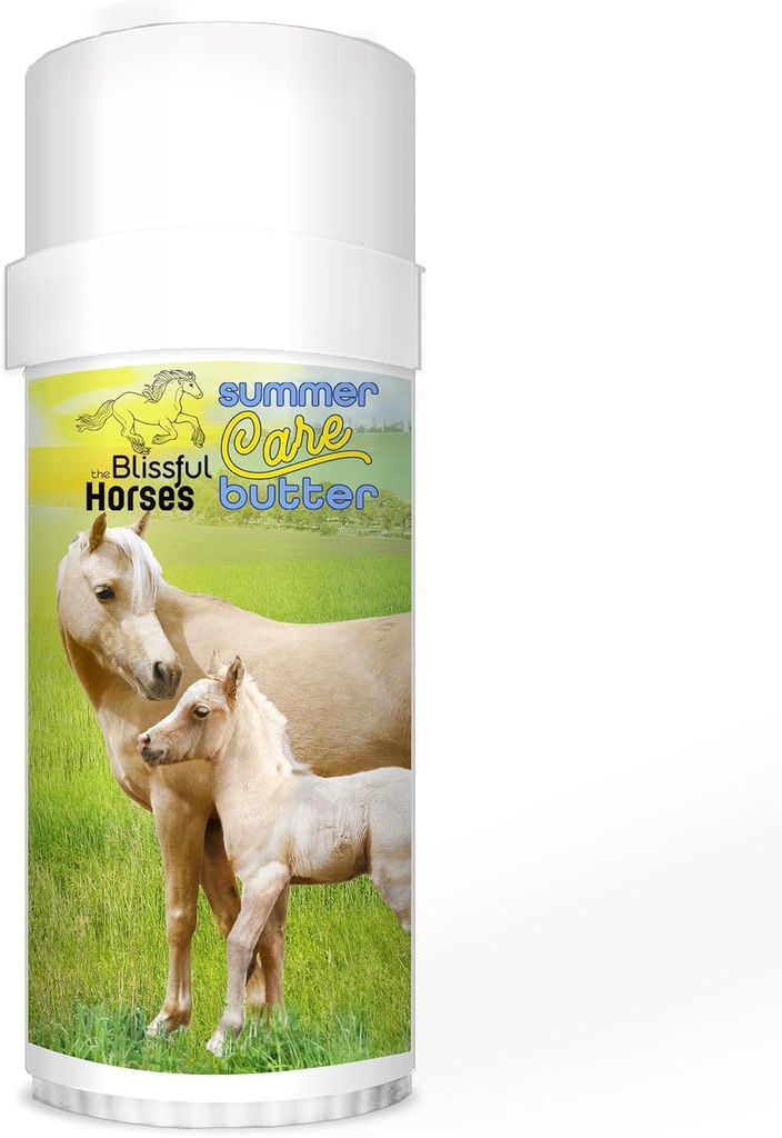 Le Beurre d'Été des Chevaux Bénéfiques Beurre d'Été, Pare-soleil de Chevaux doux, Solution de bloc solaire Hippique facile à appliquer, Les essentiels du Cheval pour la protection du Soleil toute la journée, 2 oz.