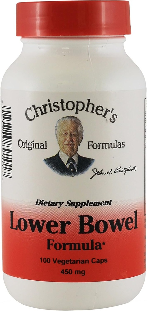 Dr Christopher's Lower Bowel Formula Vegetarian 100 Capsules 450 mg (paquet de 2)