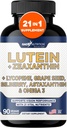 Gade Nutrition Lutéine et Zeaxanthin Suppléments de l'Astaxanthin Vitamines oculaires avec Omega 3, Resvératrol, Bilberry, Lycopène, Quercetin, Ginkgo Biloba, Vitamine D et autres soins oculaires Vitamines et minéraux