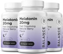 Balancebreens Melatonin 20mg Comprimés à dissolution rapide - Haute puissance, action rapide, soutien de sommeil naturel – Aides au sommeil pour les adultes – Formule non gorgée, sans médicaments – 120 pilules pour dormir