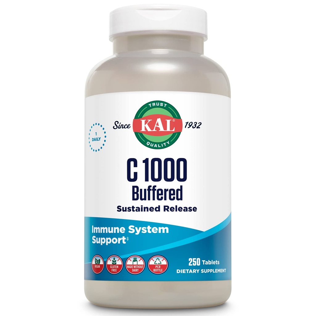 KAL C-1000 comprimés à libération prolongée tamponnés, 1000 mg, 250 Nombre