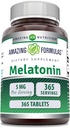 Formules étonnantes Melatonin 5 Mg Comprimés Suppléments de non-OGM