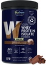 Biochem Chocolat 100% Whey sans sucre 20g, 12,5oz, Végétarien certifié, sans gluten certifié, certifié non-OGM testé, Keto amical, gazon