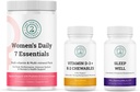 Women's Daily 7 Essentials, Vitamin D3 + K2 Chewables & Sleep Well Bundle