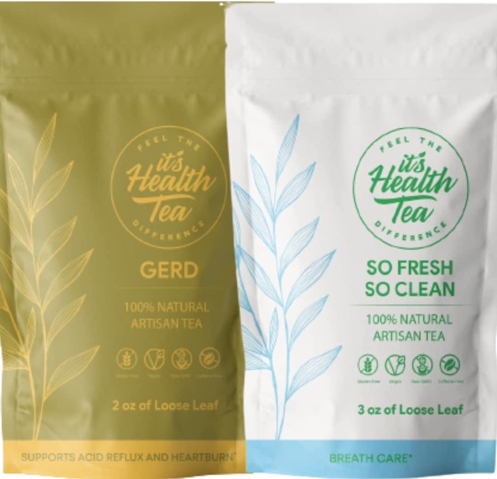 Ensemble de soins digestifs et respiratoires : Thé pour GERD/Acid Reflux/Heartburn Aid with Breath Care from the Inside Out