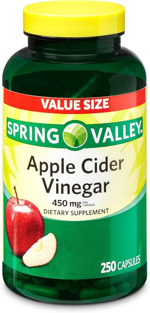 Capsules de vinaigre de cidre de pomme 450 mg – supplément de vinaigre de cidre de pomme pour le bien-être, 250 Compte – pilules de vinaigre de cidre de pomme, vinaigre de Manzana Capsulas
