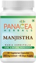 Panacea Herbals Manjistha Capsules (90 Veg Caps 400mg Extrait) Rubia Cordifolia, Madder indien pour le teint de peau Glowing. Sans gluten Sans lactose Sans OGM Sans supplément alimentaire à base de plantes pures.