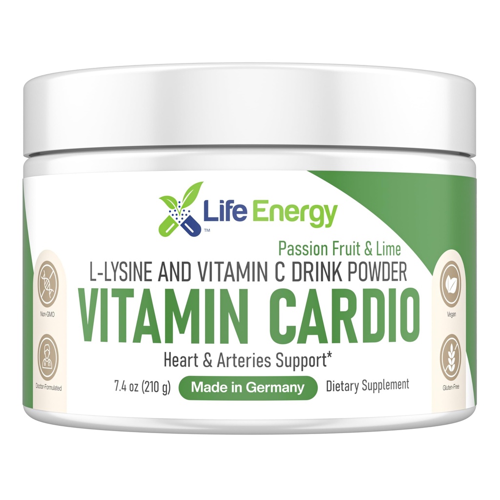 Haute dose 2000mg Vitamine C et L-Lysine boisson mélange poudre de Cœur, Artères, Collagène et Immunis Support de la passion Fruits et limes