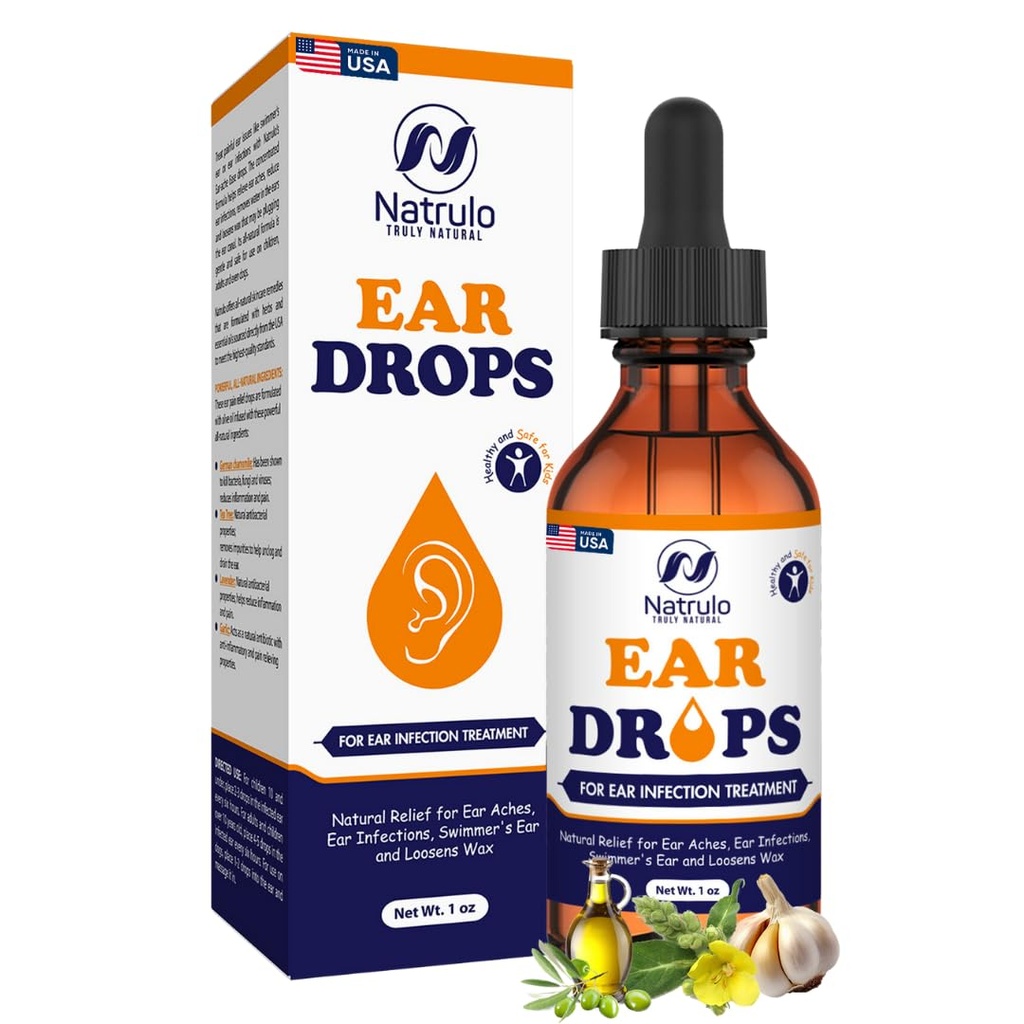 gouttes d'oreille naturelles pour l'infection à l'oreille – Earrops à base de plantes pour adultes, enfants et animaux de compagnie – Soignes Désagrément, Oreilles, Oreilles d'oreilles, Oreilles de Swimmer, et cire de Loosens – Huile d'oreille sans danger pour les enfants fabriqués aux États-Unis