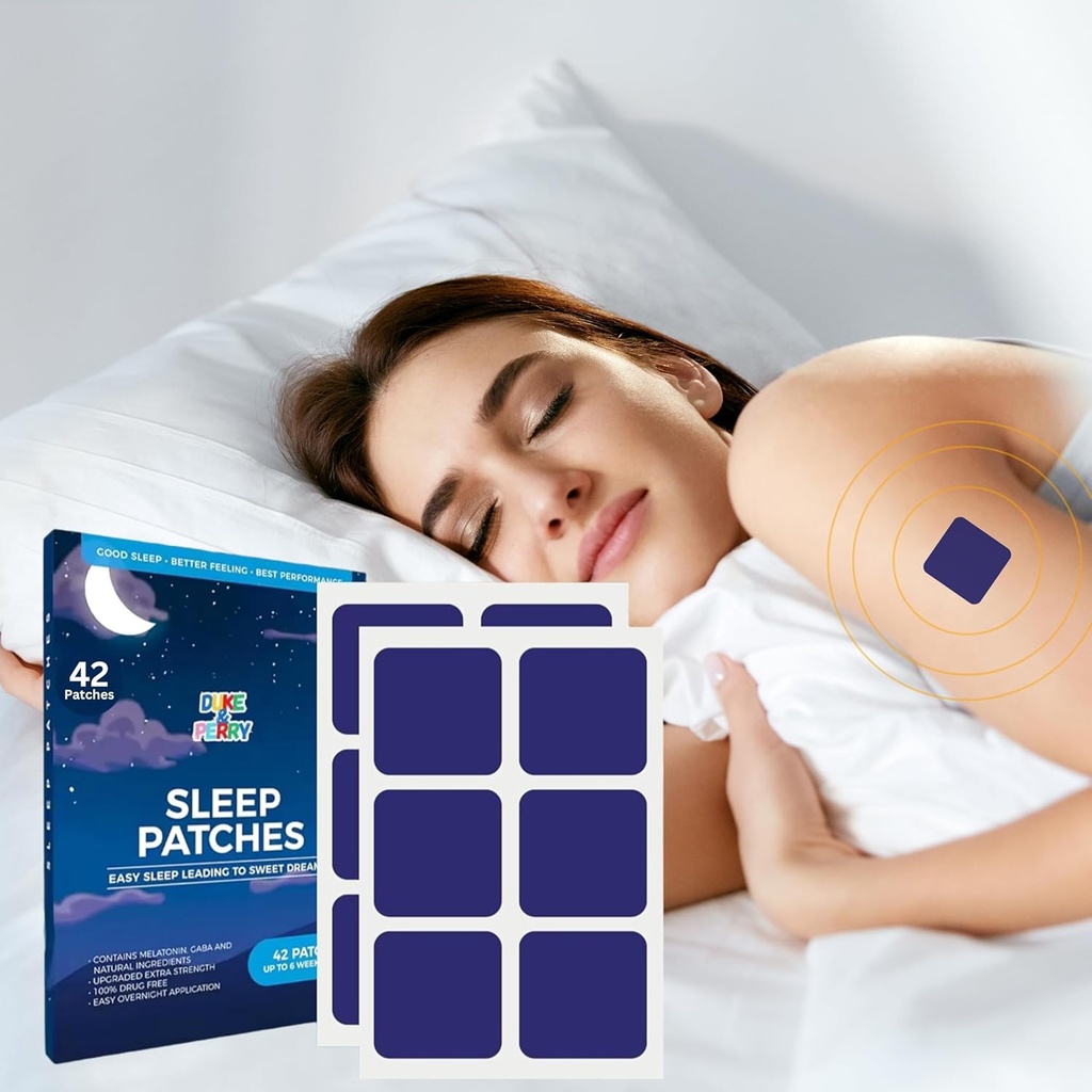 Patchs de sommeil profond amélioré pour adultes Extra Strength (en anglais seulement) Patchs d'aide au sommeil rapide pour les hommes et les femmes (en anglais seulement) 100% ingrédients naturels, faciles à appliquer et amis de la peau (paquet de 42)
