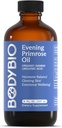BodyBio Huile de Primrose du soir - Acide linolénique naturel Gamma pour une peau saine et équilibre hormonal - Non-OGM, pressé à froid - 8oz