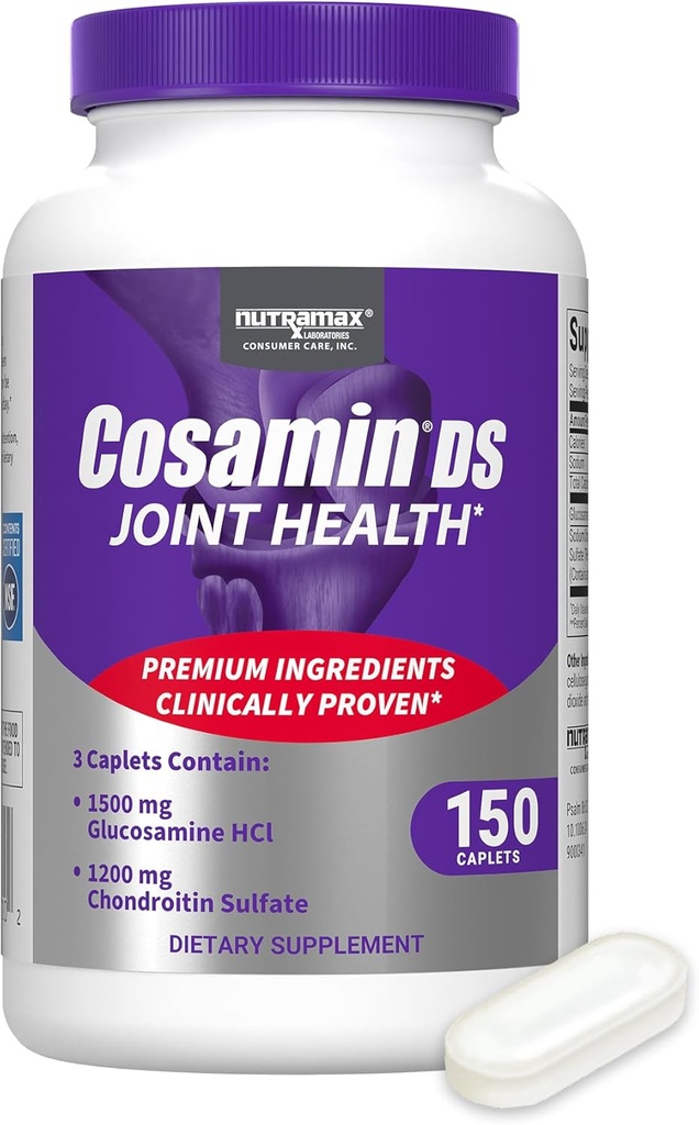 Laboratoires Nutramax Cosamin® DS Joint Health Supplement with Glucosamine & Chondroïtine for Mens & Women's Joint Health, 150 Caplets