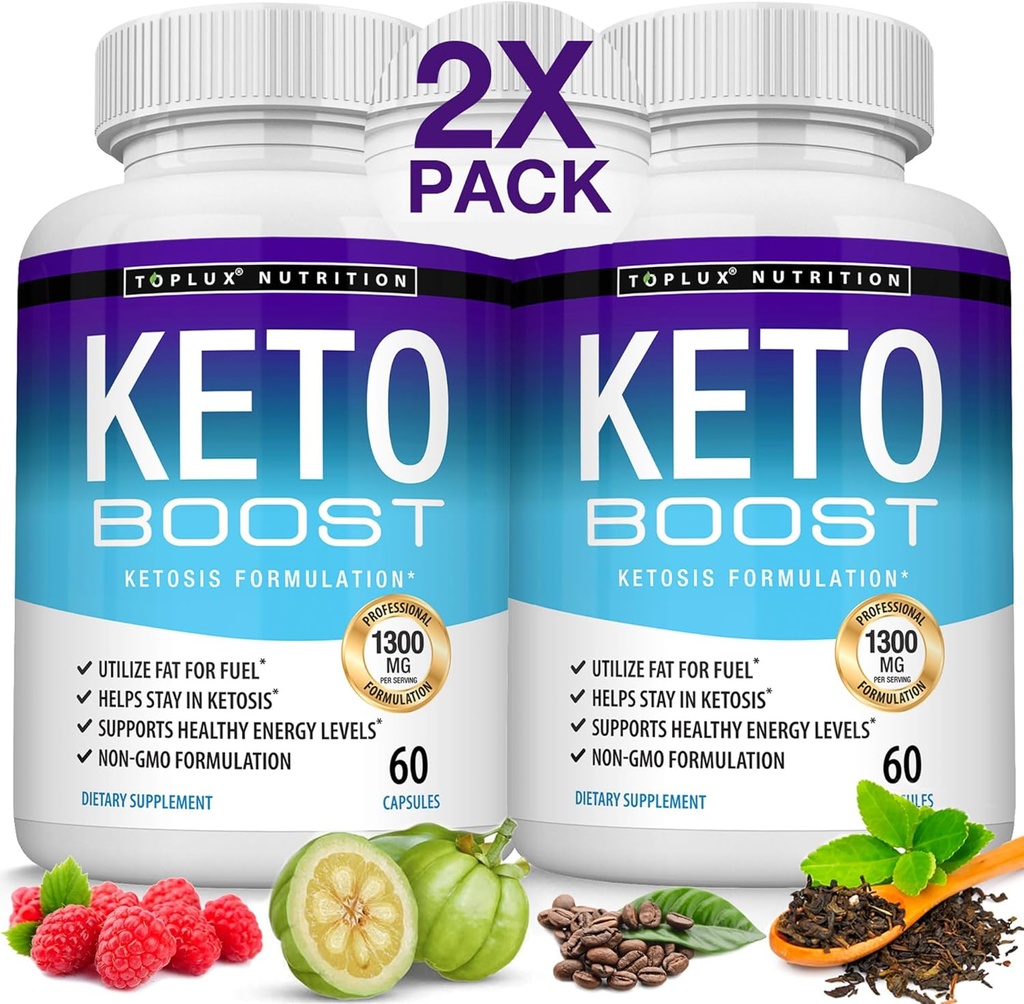 Keto Boost Diet Pills Ketosis Supplement - Natural Exogenous Keto Formula Support Energy & Focus, Advanced Ketones for Ketogenic Diet, for Men Women