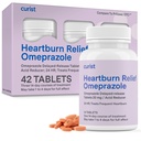 Comprimés Curist Omeprazole 20mg - 42 Comprimés de comptage à libération différée - Acid Reflux Medicine for Heartburn Relief