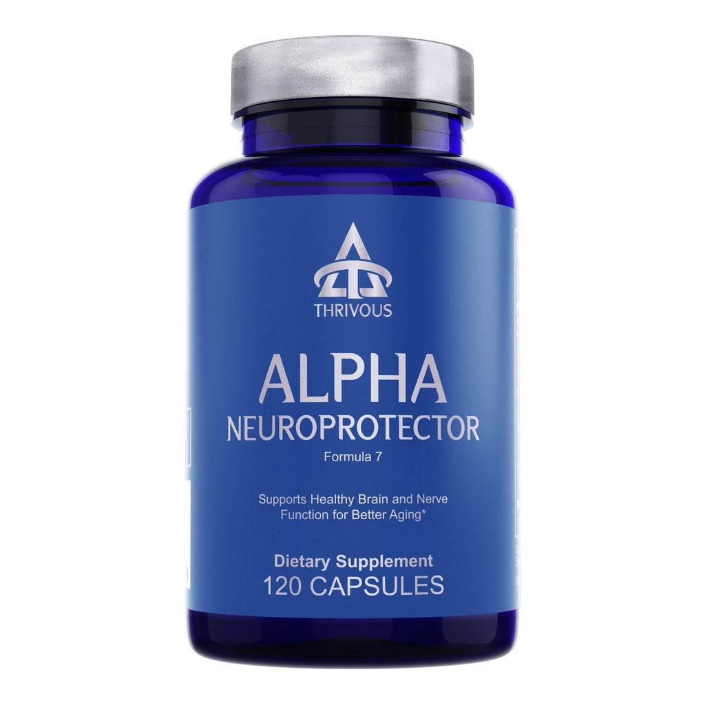 Thrivous Alpha Neuroprotector – Brain Support & Nootropic Supplement with Acetyl L-Carnitine, Alpha GPC, R-Alpha Lipoic Acid, Ginkgo Biloba – 120 Vegan Capsules