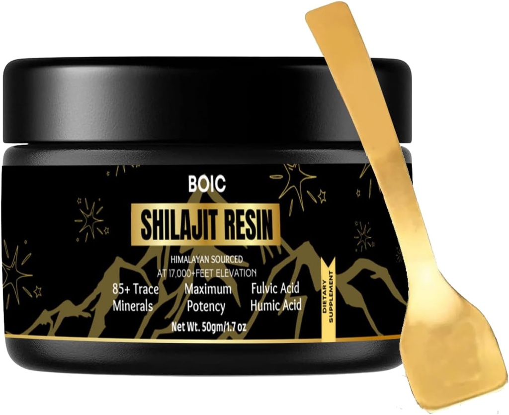 Pure Black Himalaya shilajit Resin Benefits Energy & Immune Support for Women & Men (50Gm / 1.7 Ounce, 100 Jours de service)