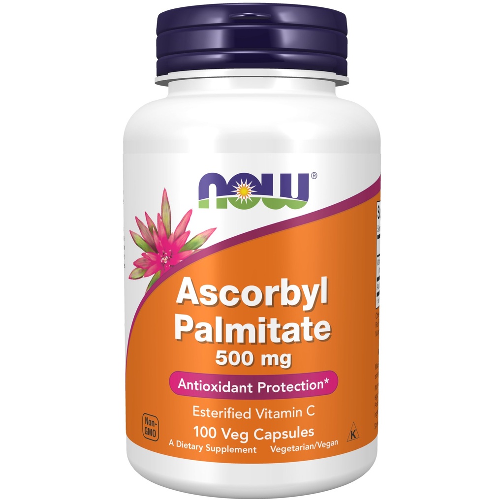 Suppléments, Palmitate d'Ascorbyl 500 mg, Vitamine C estérifiée, Protection antioxydante*, 100 gélules