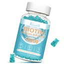 Gommies de biotine et de collagène avec B12, Peau de cheveux et ongles Vitamines Gommies pour la croissance des cheveux, peau Glowing et ongles forts - Blueberry Flavor, sans sucre, 60 Ct