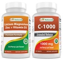 Meilleur Zinc Cal Mag naturel avec vitamine D3 et vitamine C 1000 mg