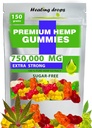 Gommies de chanvre 750.000mg Premium bio sans sucre soins de santé naturels haute puissance riche en vitamines B E C D Omega 3 6 9 Ours Gommy Super