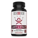 ZHOU Clarté et vitalité (anciennement DHEA) 50 mg, Formule d'équilibre hormonal pour les femmes et les hommes, Vieillissement en santé, Non-OGM, Vegan, Sans gluten, 60 capsules
