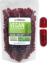 XPRS Nutra Taille 00 Capsules vides - 500 Compte Capsules vides de végétaliens - Pilules vides végétariennes - Bricolage Gélule végétale Remplissage- Caps de pilules végétariennes (rouge clair)