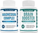 Supplément complexe de magnésium - Citrate, Malate, Taurate, Oxyde, Chélalate de bisglycin, Aspartate + Supplément Cerveau - Booster Cerveau Nootropique pour Focus, Clarté, Amélioration de la Mémoire, Concentration