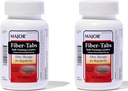 MAJOR Fibre-Tabs 625 Mg Comprimés - Thérapie en fibre pour la régularité - Soulagement de constipation occasionnelle pour les adultes - 90 Compte (2 Pack)