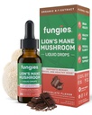 Fungies Mushroom Lion's Mane Liquid Drops, Chocolat - Teinture avec Lions Mane Extract Supporte Brain Fog, Focus, Memory & Healthy Mood - Supplément complexe de champignons pour adultes - 30 portions