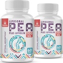 Liposomique Palmitoyléthanolamide 1000 mg + Luteolin 100 mg, pois micronisés 99 % hautement purifié - Absorption et biodisponibilité améliorées, 120 softgels