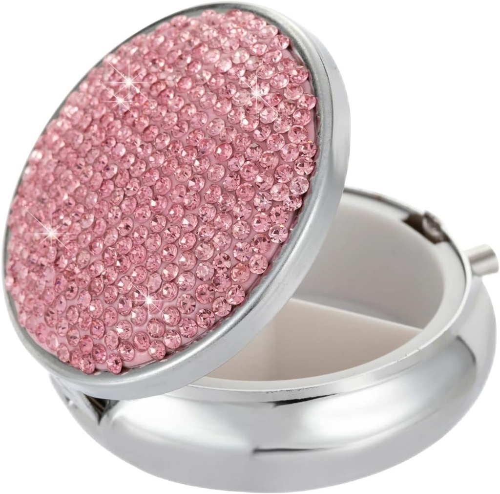 Organisateur de pilules de voyage,Petite boîte de médecine,Conteneur de pilules mignon pour la purse,Portable Pill Case Holder pour tenir la vitamine, lamédication, l'huile de poisson et les suppléments (puits)