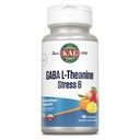 KAL GABA L-Theanine Stress B Lozenge, B Complex Vitamin Supplement, Healthy Relaxation, Mood & Focus Support, Natural Mango Tangerine Flavor, Vegan, 50 Servings, 100 Lozenges