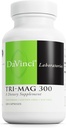 DAVINCI Tri-Mag 300 - Complexe Triple avec Magnésium Glycinate, Taurinate et Malate - Supplément de Magnésium Calme pour le Sommeil - Formule de support Nerve - 120 Capsules (30 portions)