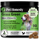 Bouchées vertes Max Strength pour chiens – Supplément de Spot de pelouse Urine pour chiens – Soutient une saine digestion, Gut et santé urinaire avec probiotiques, DL-Méthionine et Yucca (90ct Flavor de canard)