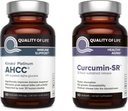 Qualité de vie Kinoko Platinum AHCC Extrait de champignons et Curcumine microactive SR - Immune Bundle