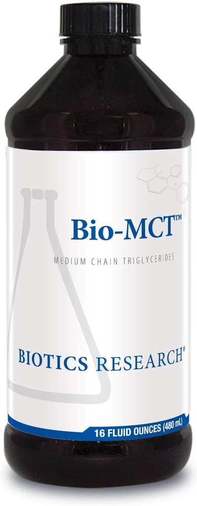 Recherche en biotique Bio MCT Brain Fuel, énergie cérébrale, énergie pure, triglycérides à chaîne moyenne, MCT, triglycéride caprylique 16 onces fluides