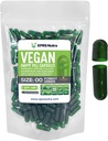 XPRS Nutra Size 00 Empty Capsules - 100 Count Empty Vegan Capsules - Vegetarian Empty Pills - DIY Vegetable Capsule Filling- Veggie Pill Caps (Forest Green)
