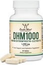 DHM1000 Dihydromyricetin (DHM) Comprimés - Supplément DHM le plus puissant sur le marché - 1000mg (30 Compte) amélioré avec électrolytes pour l'hydratation et le soutien du foie par le double bois