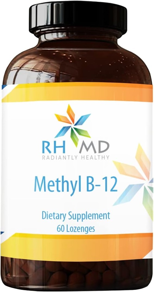 RHMD Méthyl B-12 Lozenges - 5000mcg B12 méthylcobalamine Méthyl B12 - Vitamine végane B12 Compléments alimentaires - Non OGM (60 Lozenges à dissolution rapide)