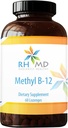 RHMD Méthyl B-12 Lozenges - 5000mcg B12 méthylcobalamine Méthyl B12 - Vitamine végane B12 Compléments alimentaires - Non OGM (60 Lozenges à dissolution rapide)