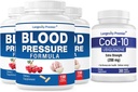 [BP Value Pack] Longevity Blood Pressure Formula 150 caps x 3 Bottles with 1 Free Bottle of CoQ10 [30 Veggie caps]