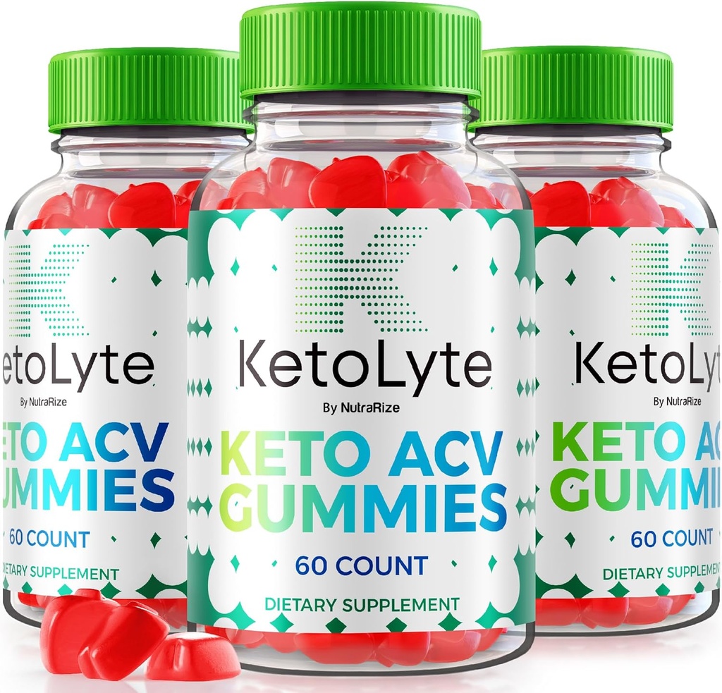 NutraRize (Pack of 3 KetoLyte Keto ACV Gummies, Advanced Formula, Keto Apple Cider Vinegar Supplément 1000MG, Toutes les vitamines Keto ACV naturelles, avis officiels Keto Lyte (180 Gummies)