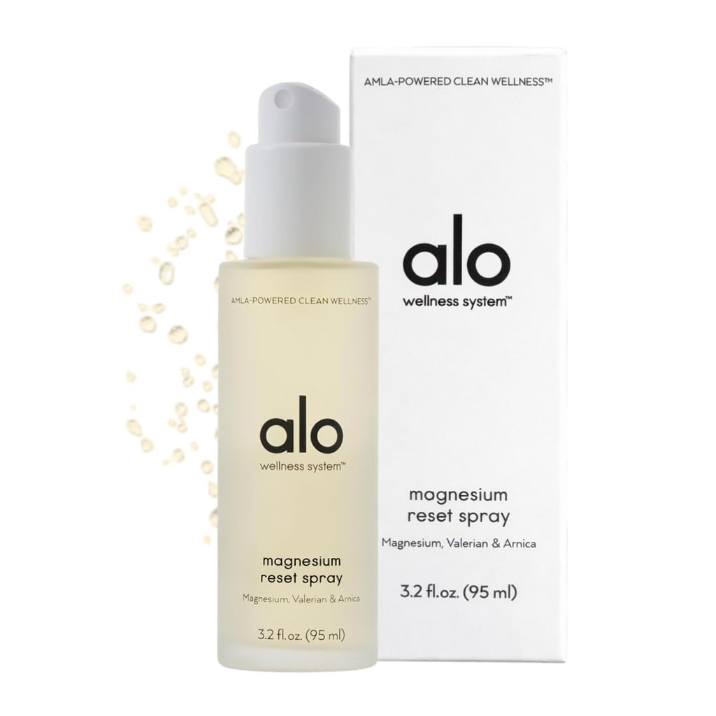 Alo Magnésium reset Body Spray pour le sommeil et le stress naturel – Calmant le mélange avec le magnésium, la racine valériane, l'arnica et les huiles essentielles