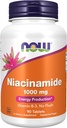 MAINTENANT compléments alimentaires, niacinamide (vitamine B-3) 1000 mg, production d'énergie*, 90 comprimés, blanc, blanc cassé