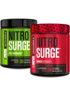 Nitrosurge d'usine Jacked Pré-entraînement en pomme verte et punch de fruits Nitrosurge Pré-entraînement thermogénique Shred pour les hommes et les femmes