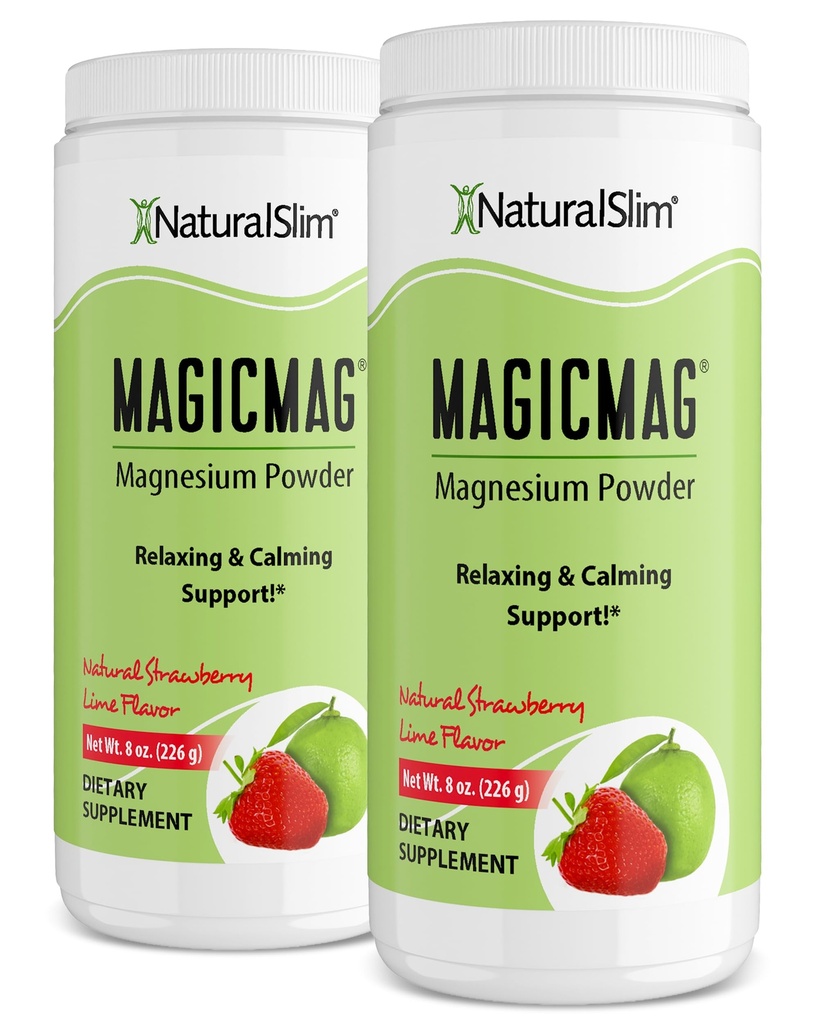 NaturalSlim Magicmag Pure Magnésium Citrate Powder – Stress, Constipation, Muscle, et Soutien du cœur.